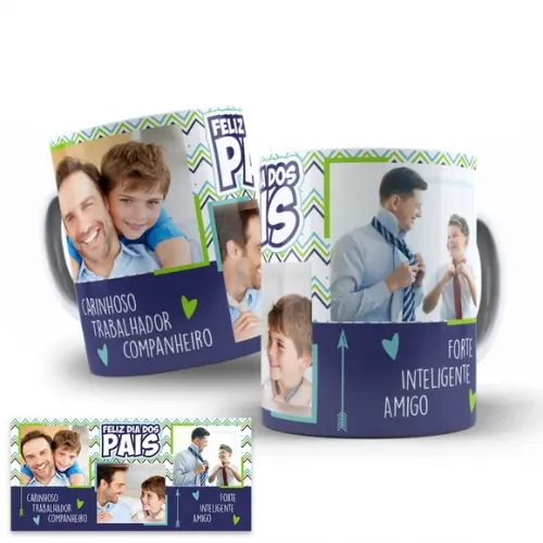 Arte para Caneca Dia dos Pais Sublimação