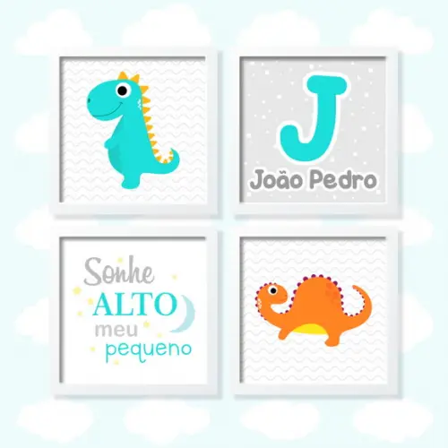 Quadro decorativo para quarto infantil - Arte Digital