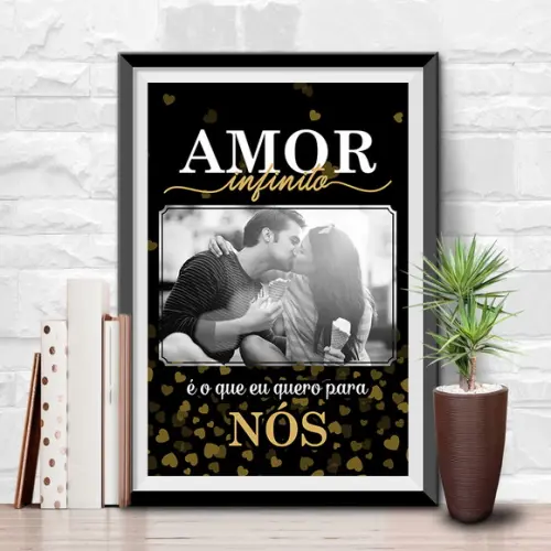 Presente Namorados Quadro Namorados com fotos - Arte Digital