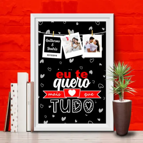 Presente Namorados Quadro Namorados com fotos - Arte Digital