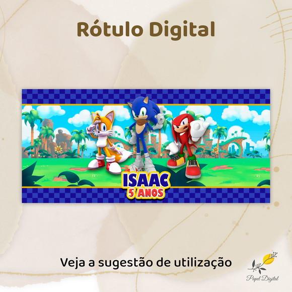 Rótulo Digital Cofrinho ou Caneca Sonic
