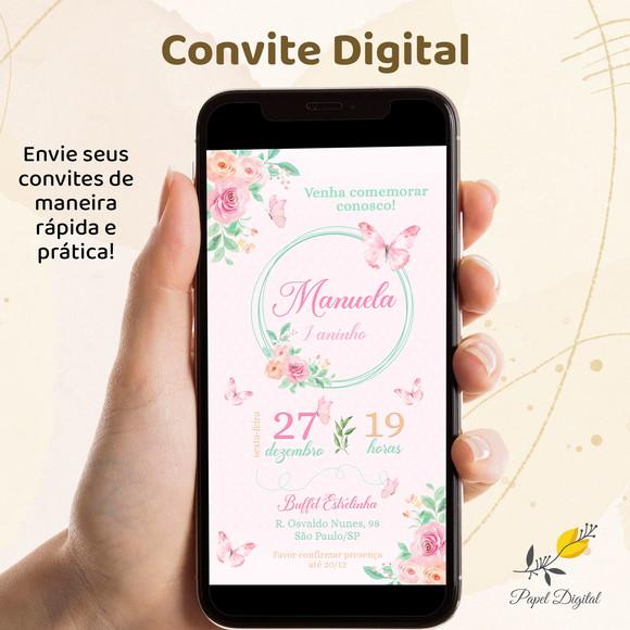 Convite Digital Jardim Modelo 13