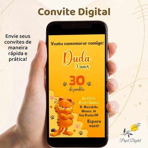 Convite Digital Garfield