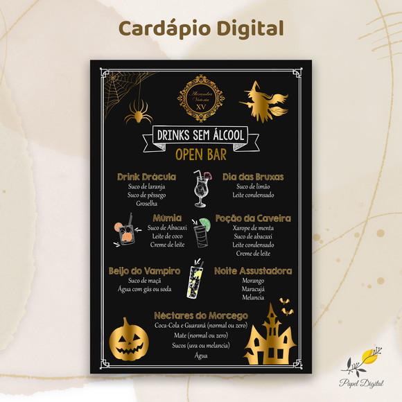 Cardápio Digital Drinks Modelo 6