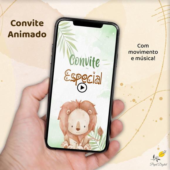 Convite Animado (vídeo) Safari Modelo 3