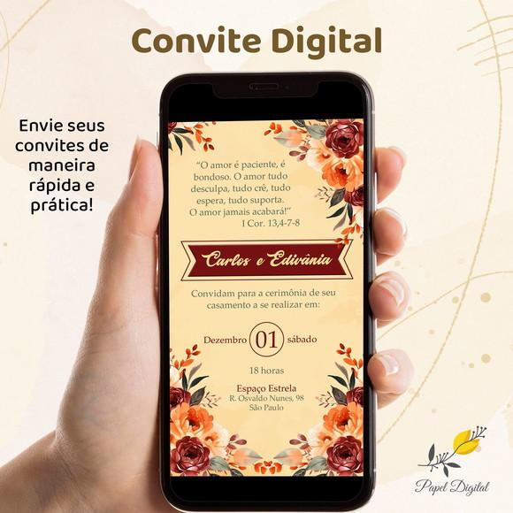 Convite Digital Casamento Modelo 26