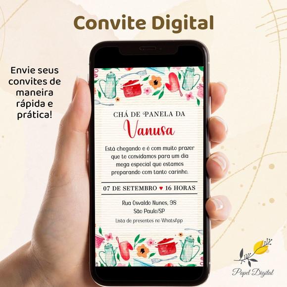 Convite Digital Chá de Cozinha Modelo 2