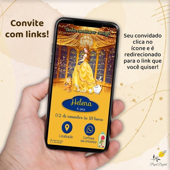 Convite Interativo Bela e a Fera