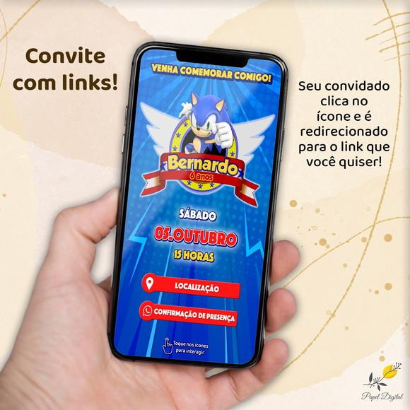 Convite Interativo Sonic