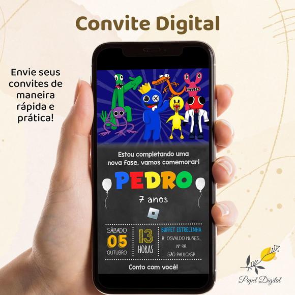 Convite Digital Rainbow Friends