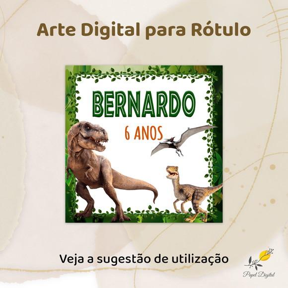 Rótulo Digital Dinossauro