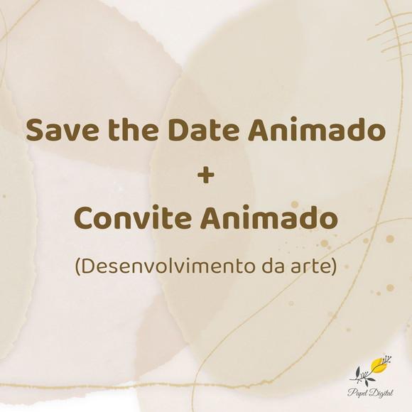 Exclusivo para Desenvolv. de Save The Date + Convite Animado