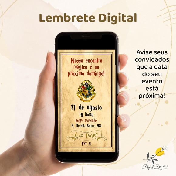 Lembrete Digital Harry Potter Modelo 2