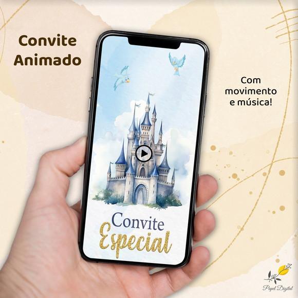 Convite Animado (vídeo) Cinderela