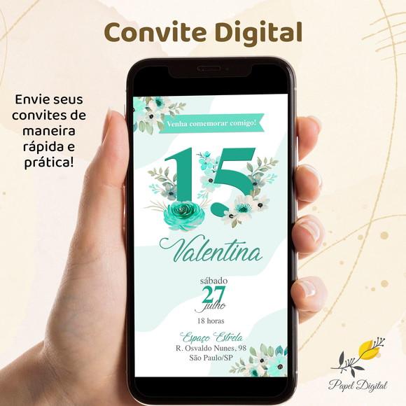 Convite Digital 15 Anos Modelo 3