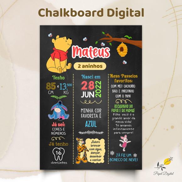 Chalkboard Digital Pooh