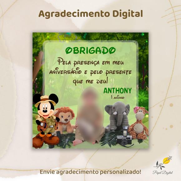 Agradecimento Digital Mickey Modelo 3