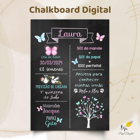 Chalkboard Digital Jardim Modelo 7