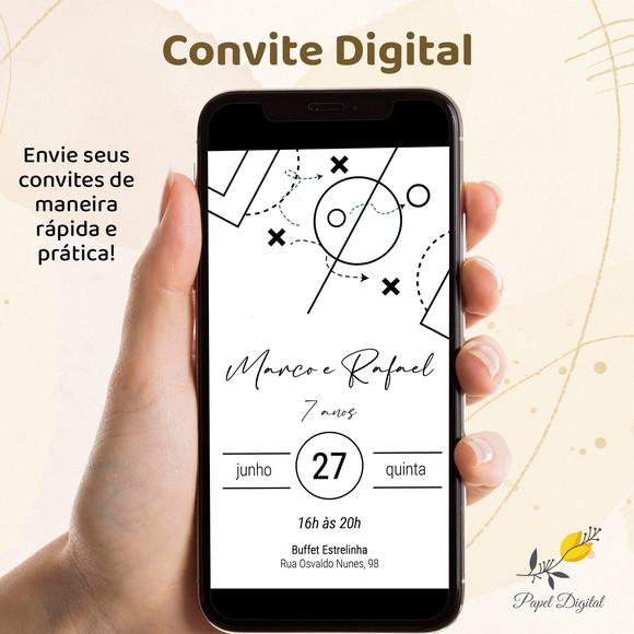 Convite Digital Futebol Modelo 4
