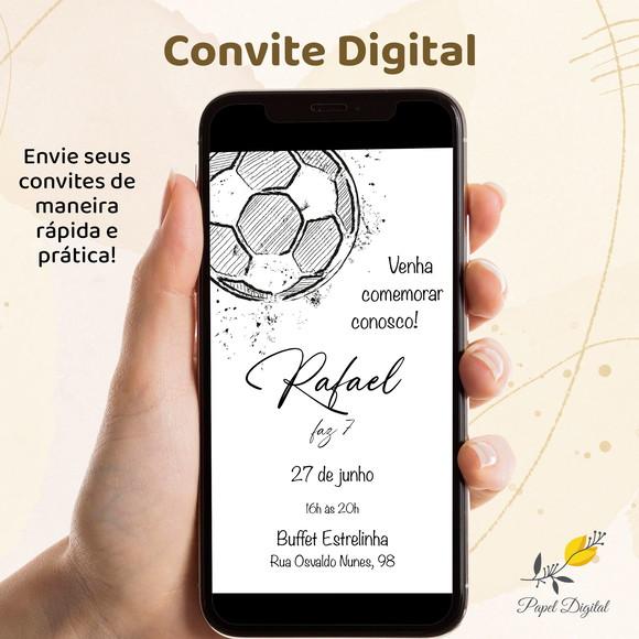 Convite Digital Futebol Modelo 5