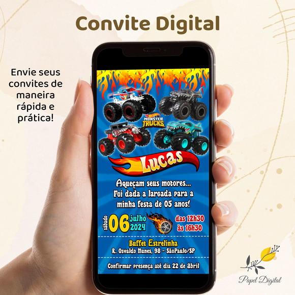 Convite Digital Hot Wheels Modelo 6
