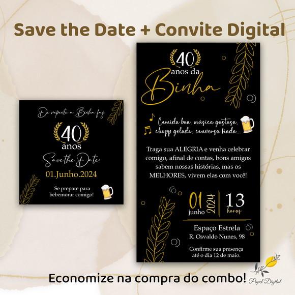 Convite + Save The Date Boteco