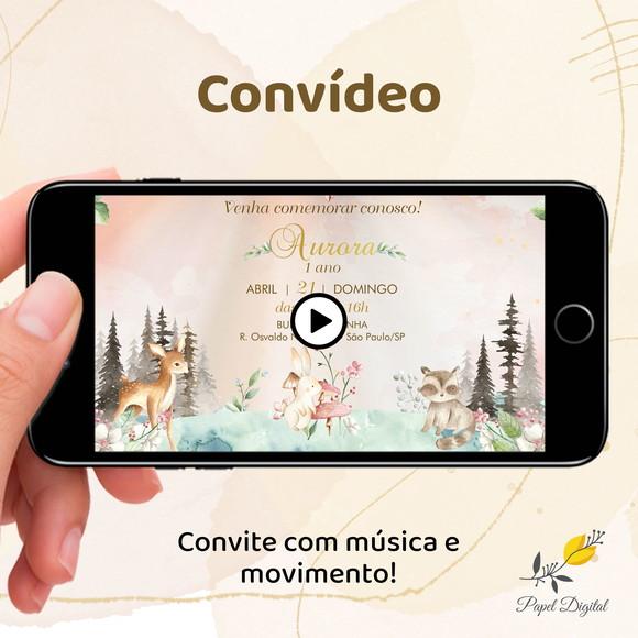 Convídeo Bosque Aquarela