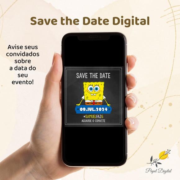 Save The Date Digital Bob Esponja