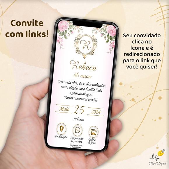 Convite Interativo Aniversário Modelo 1