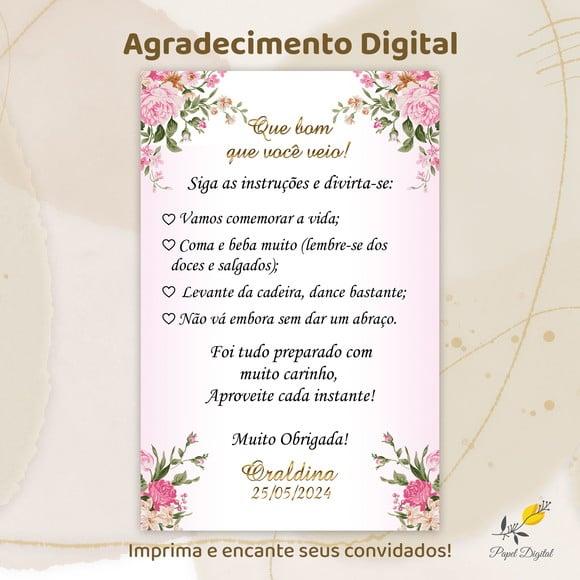 Agradecimento Aniversário Modelo 4