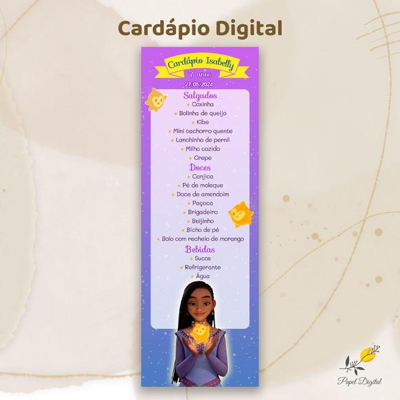 Cardápio Digital Festa Infantil Wish
