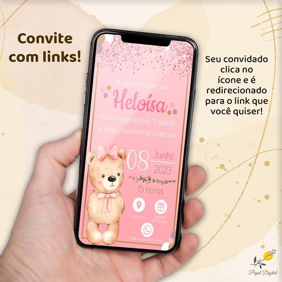 Convite Interativo Ursinha