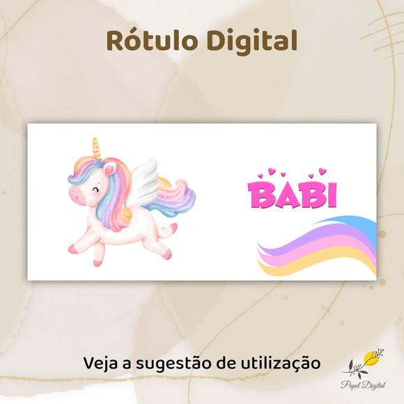 Rótulo Digital Cofrinho ou Caneca Unicórnio