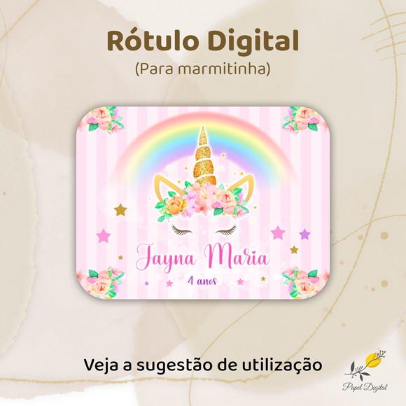 Rótulo de Marmitinha (arquivo Digital) Unicórnio