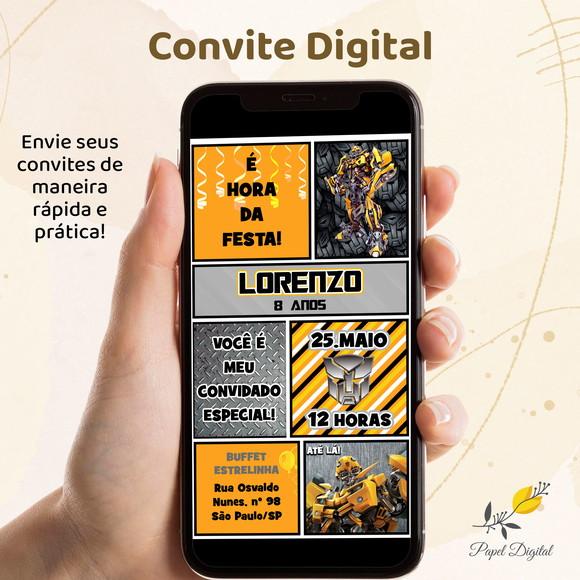 Convite Digital Transformers Modelo 7