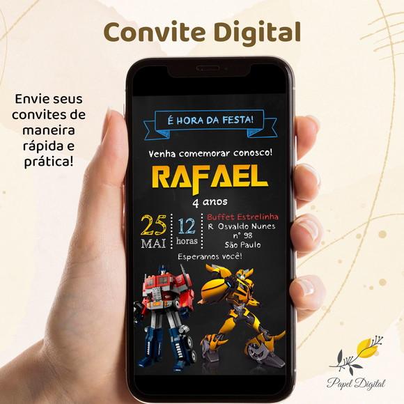 Convite Digital Transformers Modelo 8