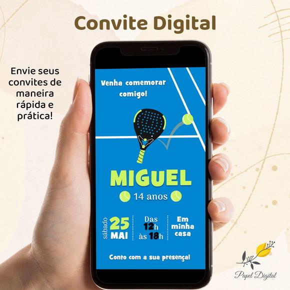 Convite Digital Tênis