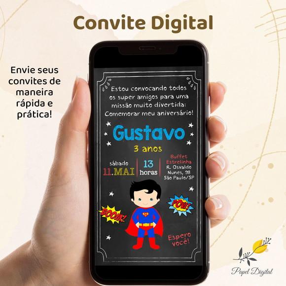 Chalkboard Digital Super Homem Modelo 3