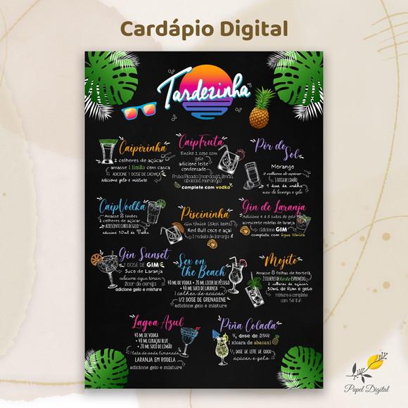 Cardápio Digital Drinks Tardezinha