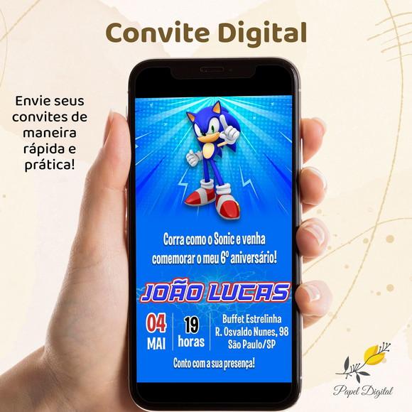 Convite Digital Sonic Modelo 3
