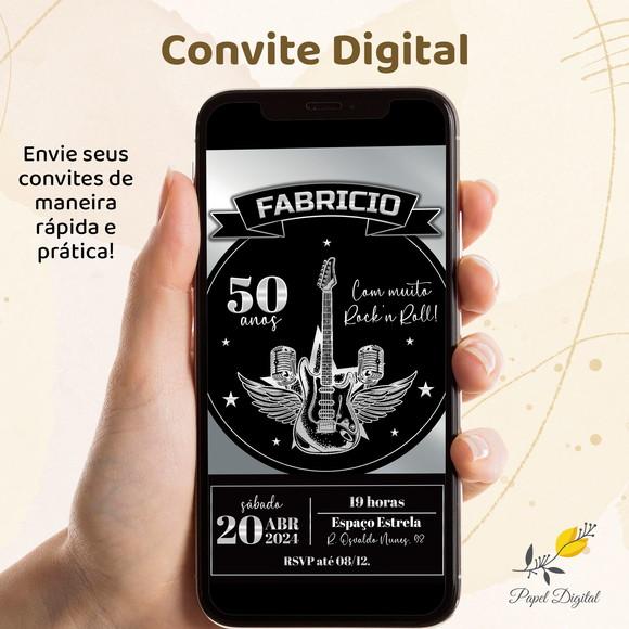 Convite Digital Rock'n Roll