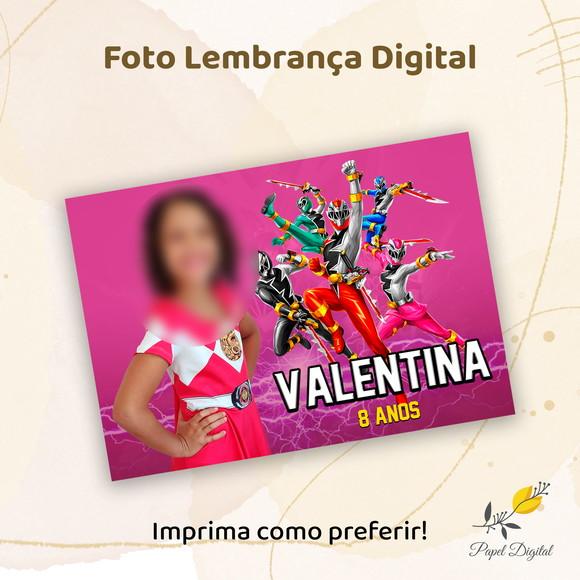 Foto Lembrança Digital Power Rangers Menina
