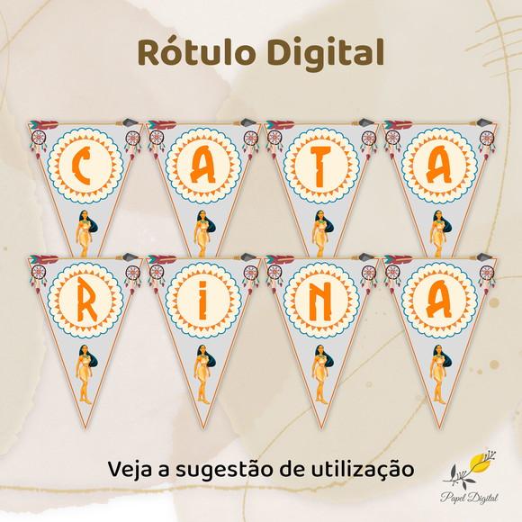 Kit Digital Bandeirolas Pocahontas
