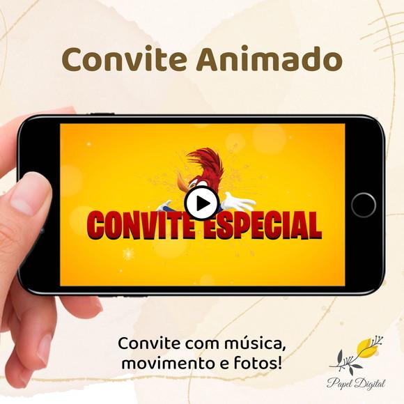 Convite Animado (vídeo) Pica Pau