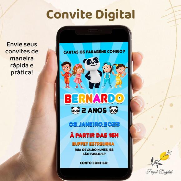 Convite Digital Panda e os Caricas