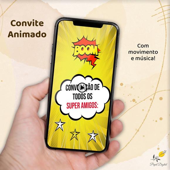 Convite Animado (vídeo) Mulher Maravilha