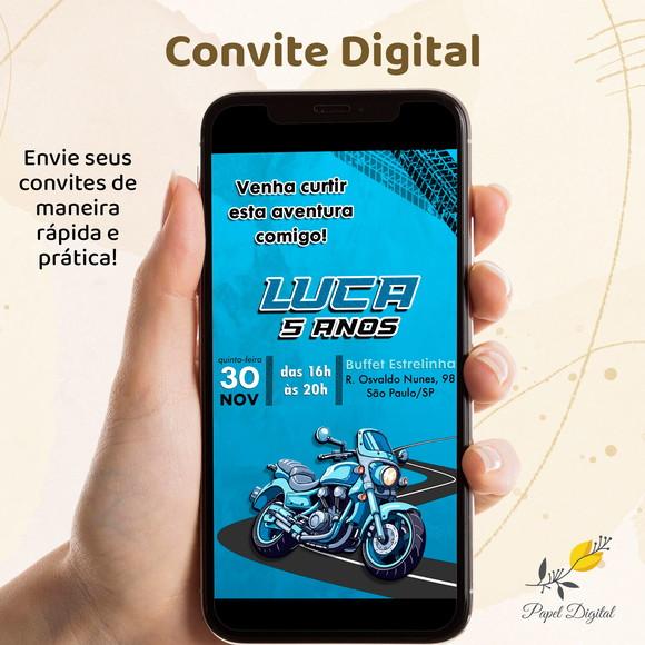 Convite Digital Moto Modelo 1
