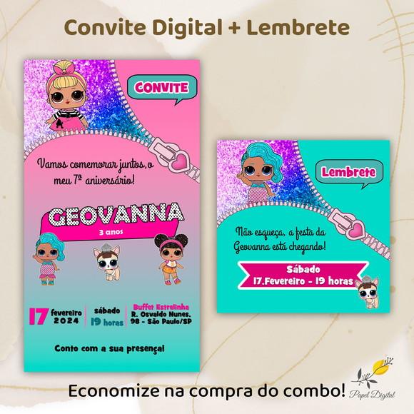 Convite + Lembrete Lol