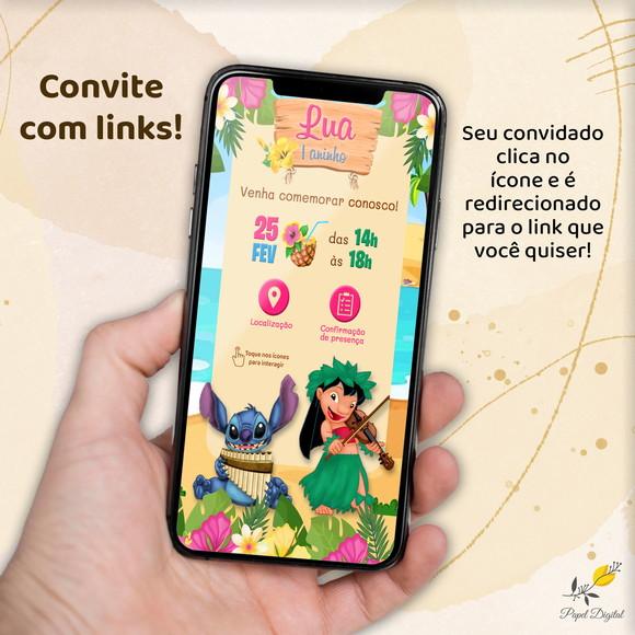 Convite Interativo Lilo e Stitch