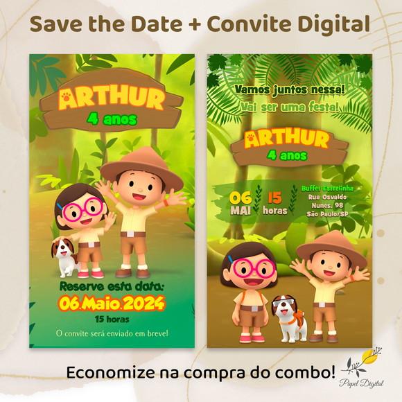 Convite + Save The Date Digital Leo Guarda da Floresta